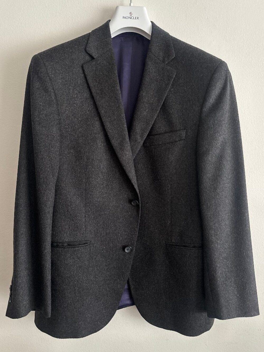 $550 Black Brown 1826 Charcoal Grey 100% Cashmere Sport Coat/ Blazer - 40 Short